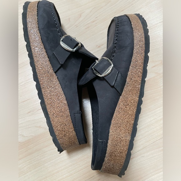 BIRKENSTOCK Buckley Leather Clog Women's Size US 7-7½ EU 38 Black - Picture 4 of 9